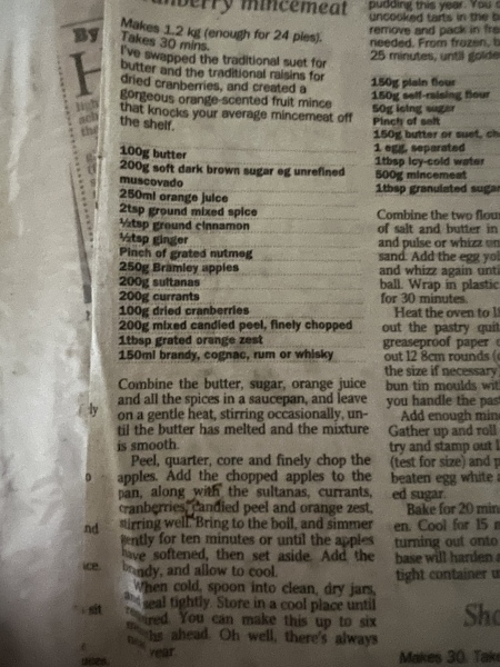 Vegetarian mincemeat
