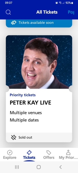 Peter Kay Tickets