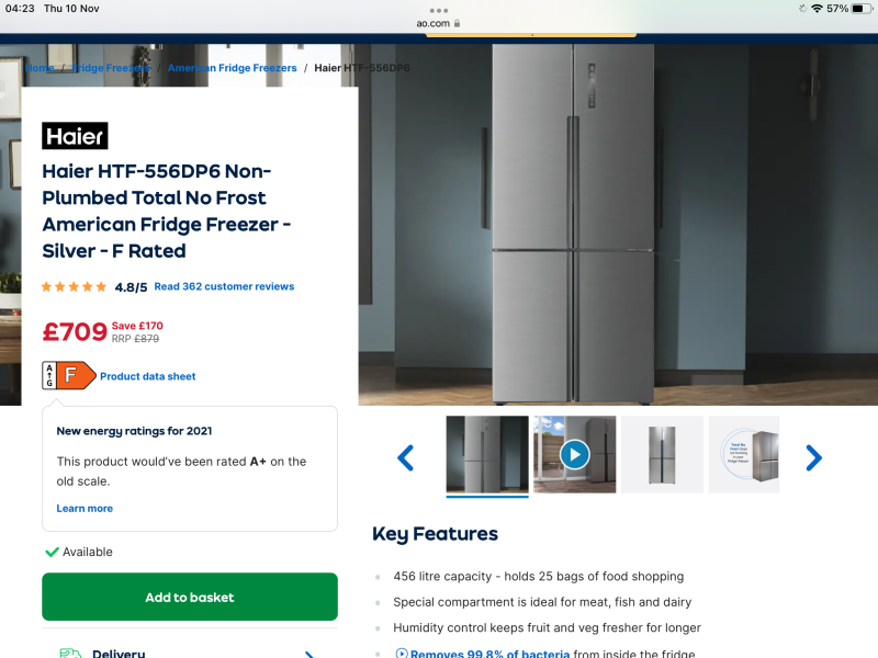 Fridge freezer recommendation