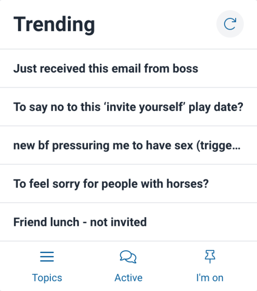 Trending has old threads