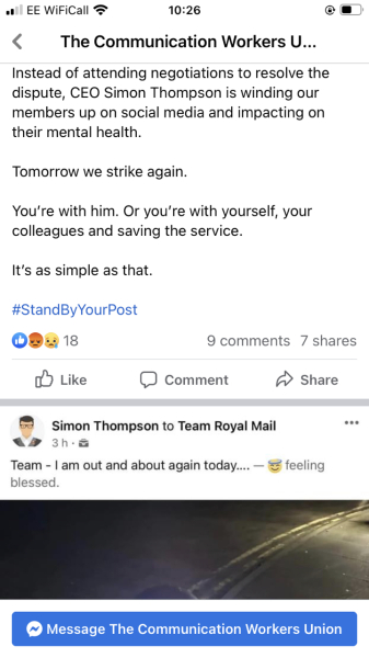 To think Royal Mail workers should not be striking