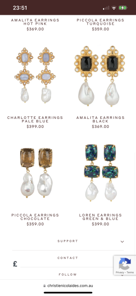 Christie Nicolaides earrings help finding ones like these 