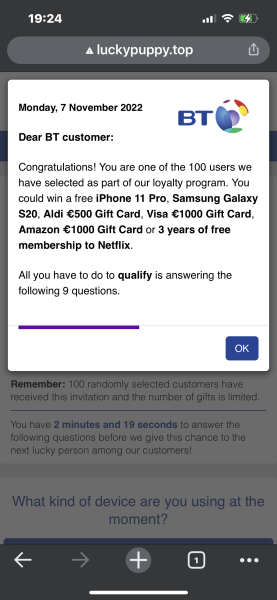 Pop up iPhone winner
