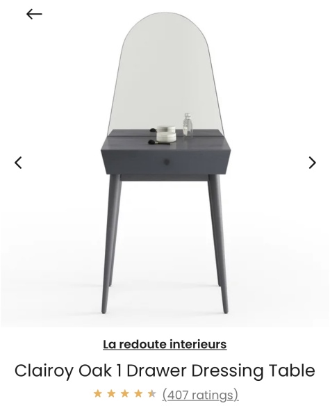 To ask you to show me your Dressing table