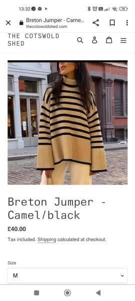 Oversized knitted jumper without any wool content