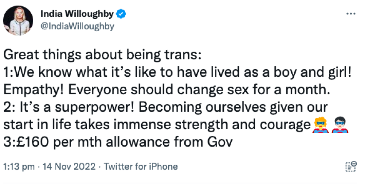 Do people who are transexual receive a monthly allowance from the government?