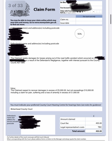 No win no fee, help with court fees form help