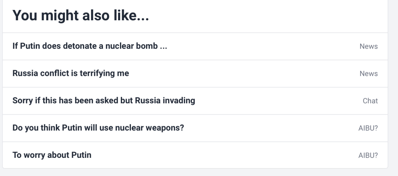 What is this ‘You might also like’ clutter?