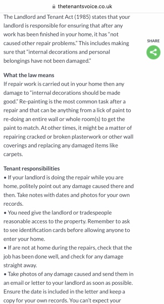 I'm a tenant, landlords company broke my hoover