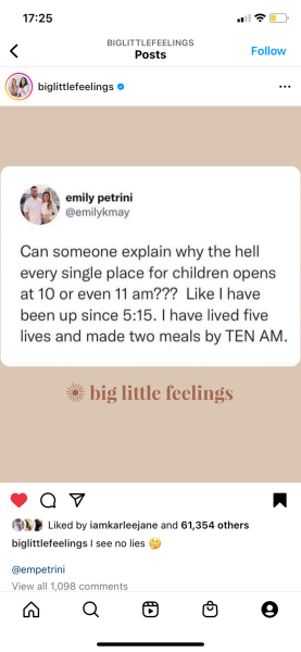 To think places for children should open earlier?