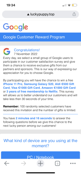 Keep getting sent to a different website 