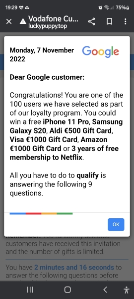 Pop up iPhone winner
