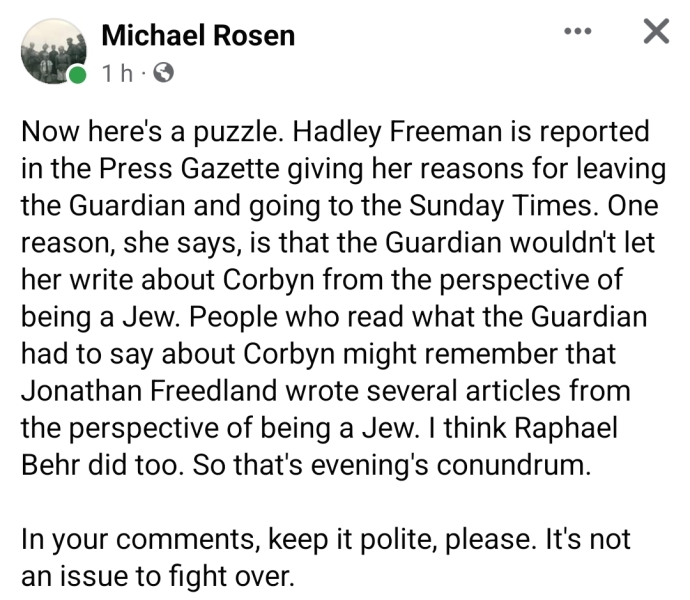 Hadley Freeman's going to the Sunday Times