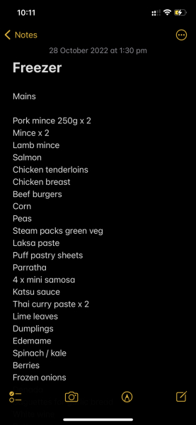 How do you keep track of what's in your freezer?
