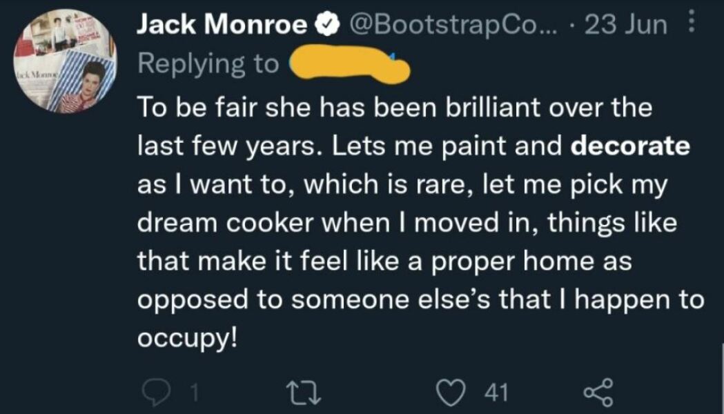 Jack Monroe off Twitter