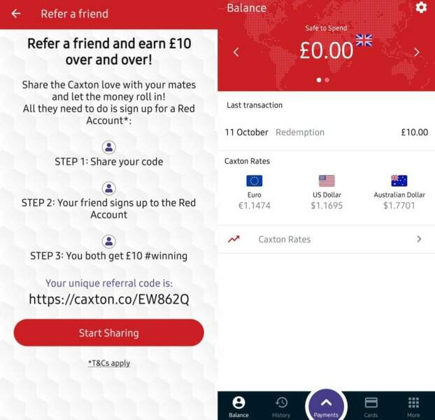 Caxton - Free £10 