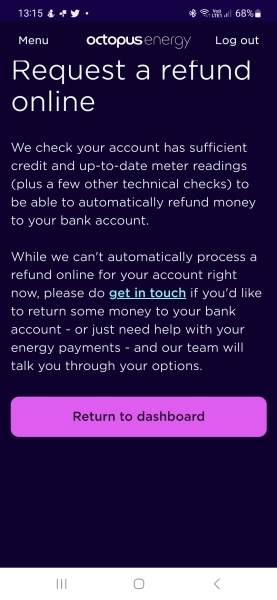 How much credit on energy account is normal?