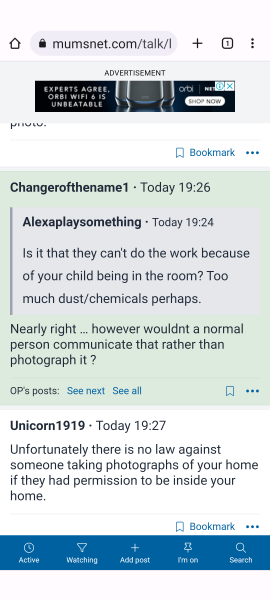 Unauthorised photography within my home and sharing of the photographs