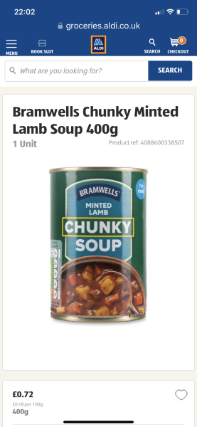 to think that 1/2 tin of soup is a portion?