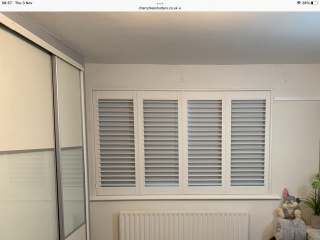 Wooden shutters in bedrooms 