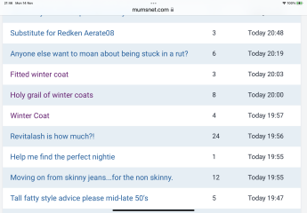 How odd. Three threads posted about winter coats and three threads about shapewear within minutes of each other