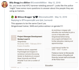 Twitter Thread on TW & TM recruited by the police