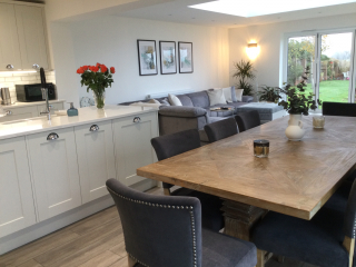 Kitchen/dining/living dark or light sofa