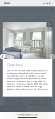 Wooden shutters in bedrooms 