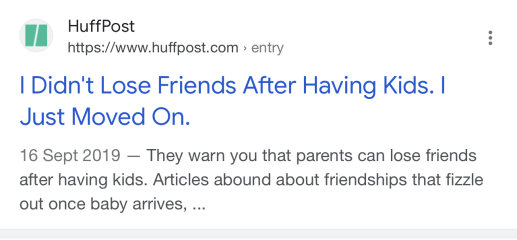 Friends with babies complaining they lost friends? 
