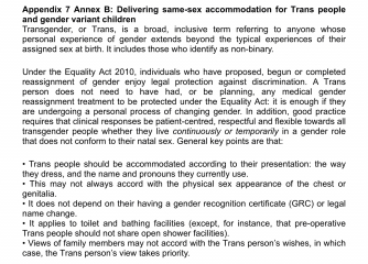 Challenging employer’s trans policy