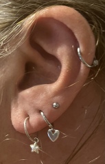 Do you have several ear piercings? Please can I see?