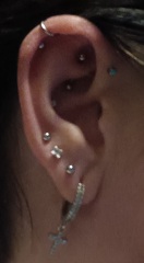 Do you have several ear piercings? Please can I see?