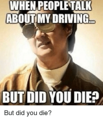 Skidding Car - friend's husband today "couldn't resist the opportunity"