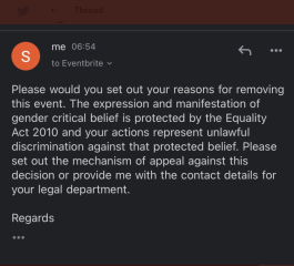 Legal action against Eventbrite for unlawful discrimination 