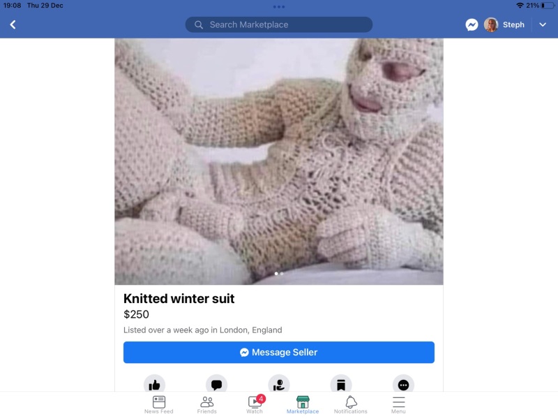 A corker from FB marketplace.