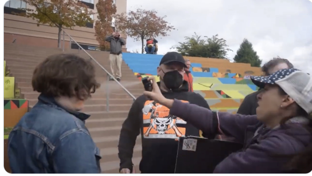 Women protesting in front of Alameda County Courthouse attacked!