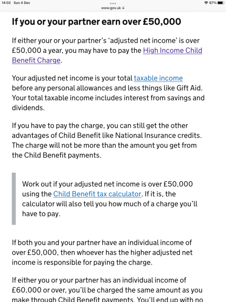 Child benefit nightmare