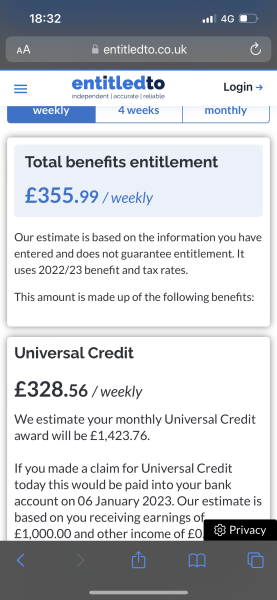 to be shocked at universal credit amount?