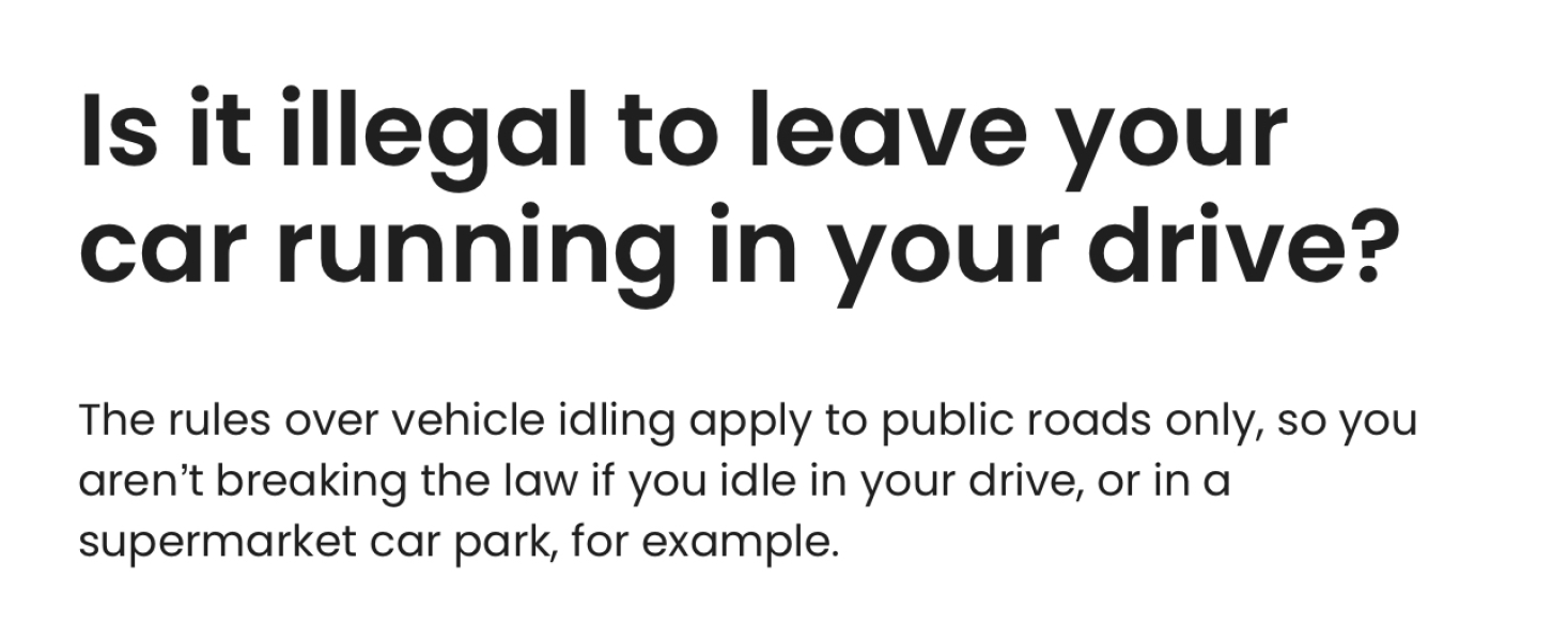 Report neighbours, idling cars on drive 