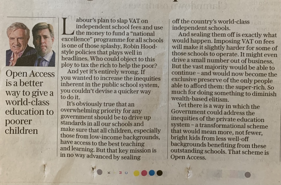 Removing charitable status for independent schools
