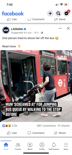 Pushchair fight on bus