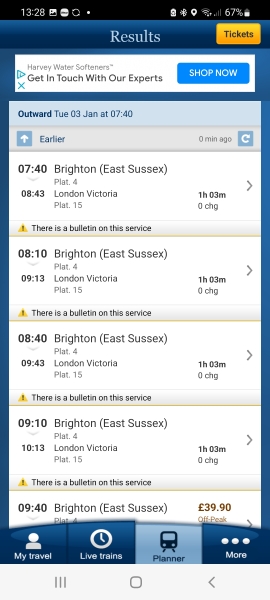 London appointment on 3rd Jan - no trains. No way round it?