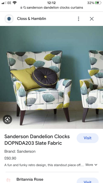 Paint colour that goes with Sanderson Dandelion curtains 