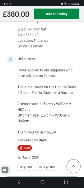 To ask for help with finding a sofa to fit my room?