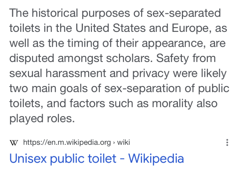 Genuine question: Male & Female segregation