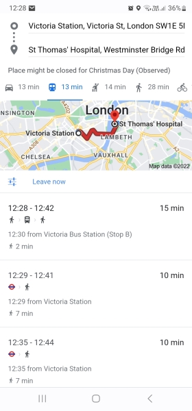 London appointment on 3rd Jan - no trains. No way round it?