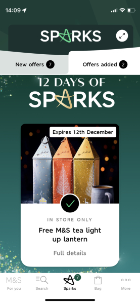 Sparks...claim your free treat. Guess what it is!
