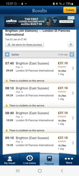 London appointment on 3rd Jan - no trains. No way round it?