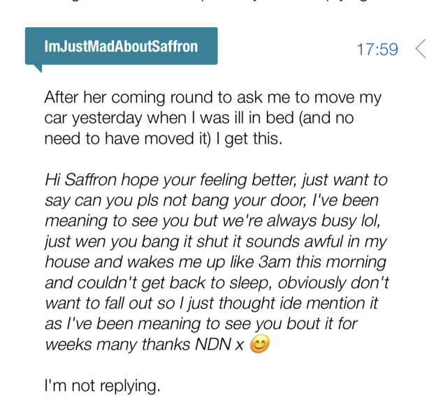 Can't cope with constant intrusion by new neighbour 