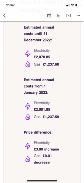 Bloody hell! Energy Bill £220!